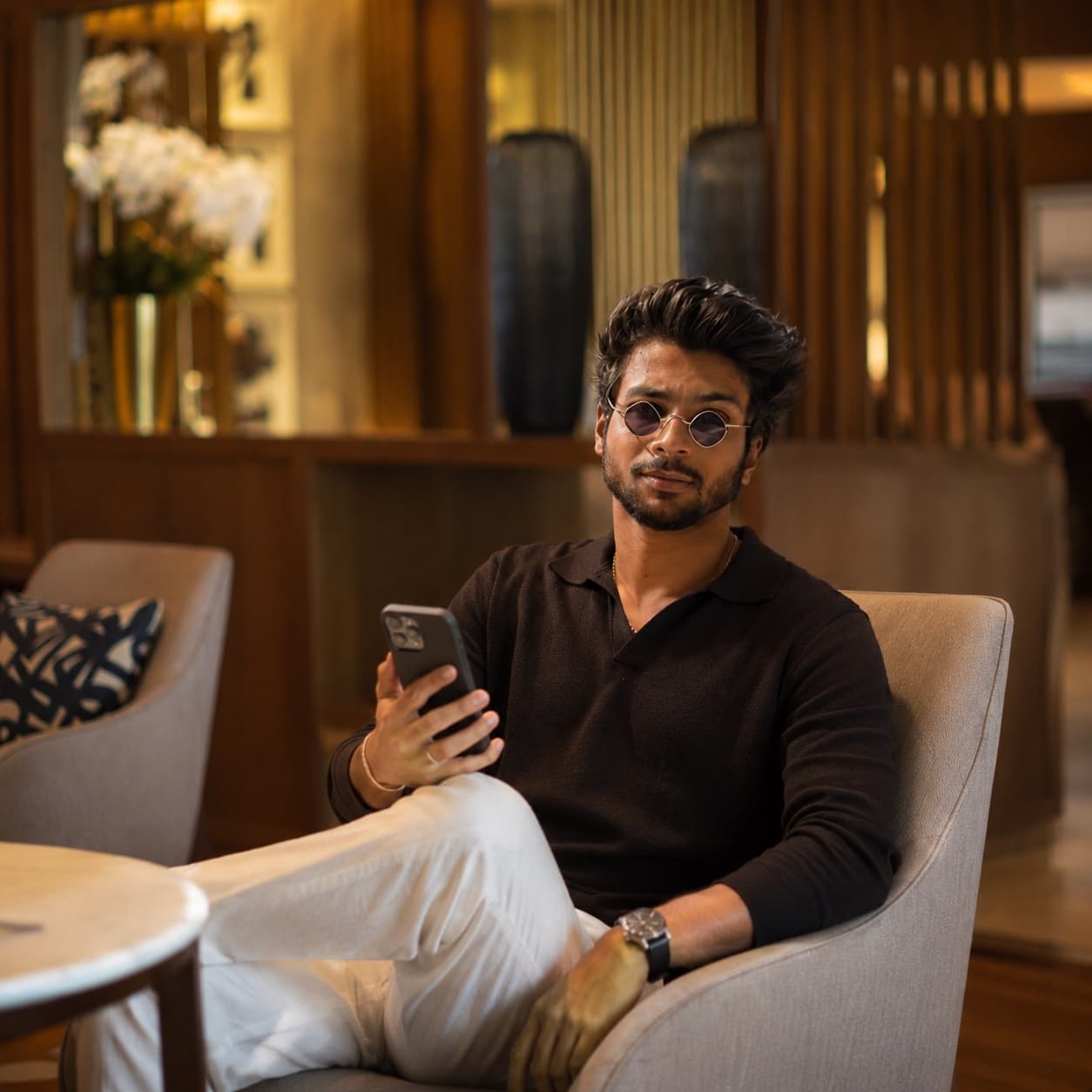 Asad Ali on a call about a North Goa property